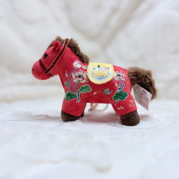 None Accessories - Red Horse Bag Charm & Keychain Set